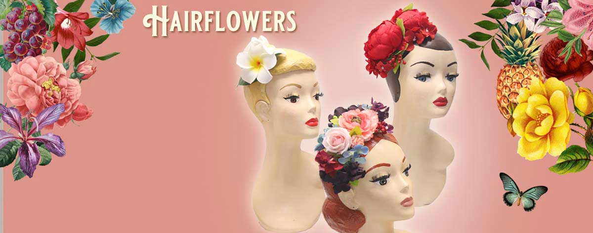 colorful hair flowers 