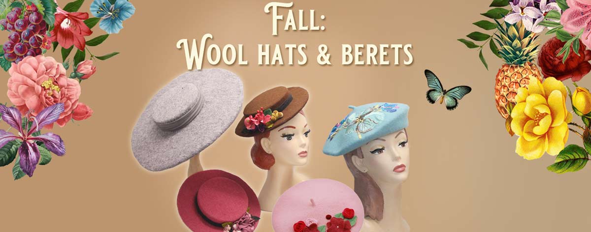 Wool berets in many colours