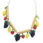 Preview: Vintage Style Tiki Necklace with Bamboo & Fruit