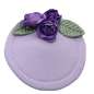 Preview: Purple mini fascinator with roses