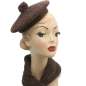 Preview: beret hat in brown