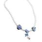 Preview: necklace acrylic beads blue roses