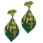 Preview: Summer earring in yellow green with flowers