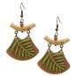 Preview: Exotic earrings with bamboo and palm leaf