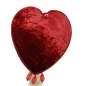Preview: heart fascinator red velvet vintage rockabilly