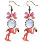 Preview: Earrings with Flamingo and Bow in Pink