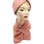 Preview: fish tail scarf pink with ear warmers