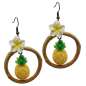 Preview: Earrings with yellow pineapple in bamboo ring