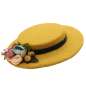 Preview: Kleiner Hut aus Wolle in senfgelb im Vintage Stil