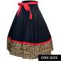 Preview: Rockabilly circle skirt leopard print plush - one size