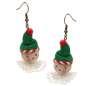 Preview: Earrings with hand painted Christmas elf
