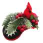 Preview: Red Cardinal & Firs - Christmas Fascinator
