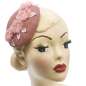 Preview: Fascinator vintage style crochet flowers pink