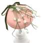Preview: Pink vintage style fascinator with lily of the valley