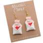 Preview: Earrings with love letter and hearts