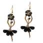 Preview: Earrings with black flower dancer