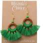 Preview: green fringe earrings