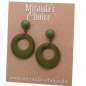 Preview: oliv grüne Ohrringe mit Ring