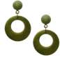 Preview: Earrings with olive green rings