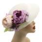 Preview: Hat white summer flower corsage vintage