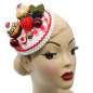 Preview: fascinator with cupcake red white checkered