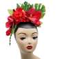 Preview: Flower Headdress in red - big flower crown