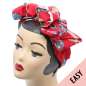 Preview: Turban vintage in red flowers