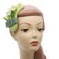 Preview: Fascinator, Half Hat mint green with lily of the valley 03