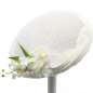 Preview: Kleiner runder Hut aus Samt mit Netz und Blumen