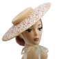 Preview: Large white Hat with Wide Brim with Flowers