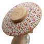Preview: Cartwheel hat ivory flowers vintage 03