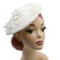 Preview: conical hat white straw raffia nature blue flowers Asia vintage hat coolie