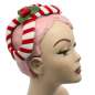 Preview: Candy Cane Infinity Half Hat with Vintage Style Velvet