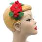 Preview: Red Velvet Hair Flower & Corsage for Christmas