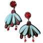 Preview: Echinacea earrings blue flower vintage