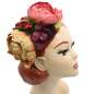 Preview: rosa ocker Haarblume, Ansteckblume, Pfingstrose, Hortensie