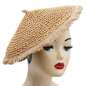 Preview: Coolie hat natural with raffia and fringes
