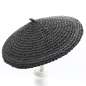 Preview: Rockabilly style cone hat raffia black