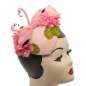 Preview: flamingo heart fascinator hat pink vintage rockabilly flowers