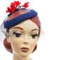 Preview: vintage hat with veil blue