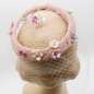 Preview: Vintage Hut mit Schleier rosa