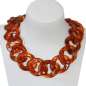 Preview: Acrylic chain with large links - looks like amber/ horn
