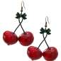 Preview: Earrings with two deceptively real cherries.