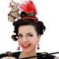 Preview: rot burlesque vintage fascinator zirkus