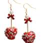 Preview: Earrings with candied apple in red