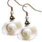 Preview: Earrings with pearl and real shell