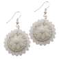 Preview: Earrings with white flower woven from pearls