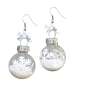Preview: earrings snow globel white glittering vintage white xmas