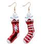 Preview: earrings socks xmas red white rockabilly
