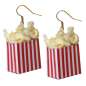 Preview: Ohrringe mit Popcorn Tüte in Rot-weiß